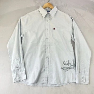 Vintage Y2K Quiksilver Long Sleeve Shirt Mens Size L Blue Button Up Casual - Image 1 of 4