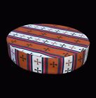 AL255r Pink Red Wine Black Geometric Cotton Canvas 3D Round Seat Cushion Cover