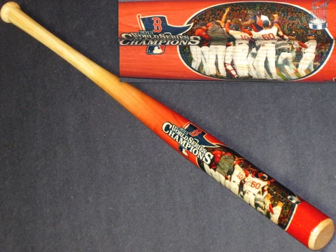 BOSTON RED SOX~2013 WORLD SERIES CHAMPIONS w/CELEBRATION PHOTO MINI BASEBALL BAT Cover