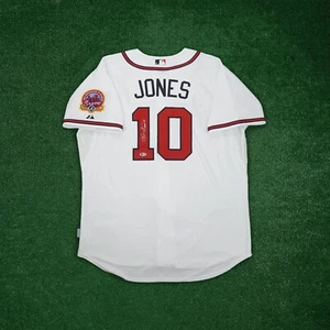 Chipper Jones auto 2016 "HOF 18" Atlanta Braves Authentic Cool Base Jersey BAS - Picture 1 of 8
