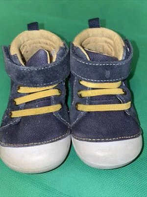 Stride Rite Boys Soft Motion Danny Ankle Boot Yellow Blue  4M. -S1 - Image 1 of 4