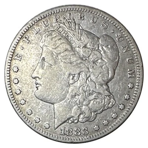 1883-CC U.S. 90% Silver Morgan $1 Dollar - Cleaned - Very Fine - Picture 1 of 5