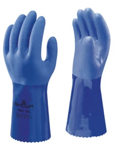 Showa 660 Chemical Protection Gloves Gauntlet Fishing Oil Resistant All Sizes  - Picture 1 of 2