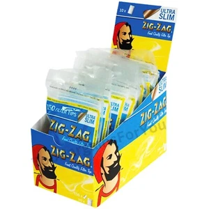 ZICK ZACK ULTRA SLIM ZIGARETTENFILTER TIPSBOX WIEDERVERSCHLIESSBAR 10 BEUTEL JE 150 TIPS SET - Bild 1 von 2