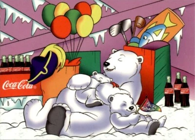 1996 Collect-A-Card Coca-Cola Polar Bears #40 Homeward Bound - Image 1 of 2