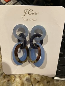 J.Crew Made-in-Italy Acetat ineinandergreifende ovale Ohrringe Artikel bg689 - Bild 1 von 1