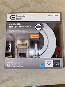 Commercial Electric Slim 4 in. Spot Light Canless LED Recessed Kit - Picture 1 of 6