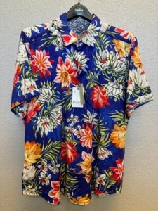 Robert Graham The Mercer Vibrant Floral Tiger Short Sleeve 2XL NWT - Picture 1 of 6