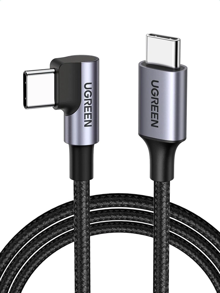 UGREEN USB C Cable Fast Charging, 60W USB C to USB C / USB C 90 Degree Cable - Image 1 of 1