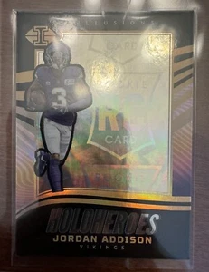 Jordan Addison 2023 Panini Illusions HoloHeroes Gold Prizm 6/10 Holo Helden - Bild 1 von 5