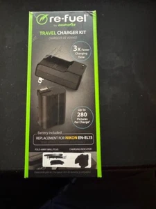 Digipower RE-FUEL Digital Camera Battery/Charger Replacement for Nikon EN-EL15 - Picture 1 of 3
