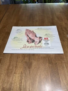 Religious Prayers Paper Placemats - Thanksgiving Give Thanks 10x14in. 100 Pack - Picture 1 of 6