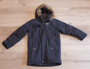 HH HELLY HANSEN Regular Cooler Coat With Hood 140 10 J. Padding Top Black - Picture 1 of 8