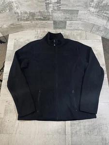 Timberland Woman's Medium Full Zip Soft Warm Active Outdoor Fleece Black Jacket - Picture 1 of 8