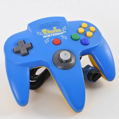 Nintendo 64 PIKACHU Controller Blue & Yellow NUS-005 Control pad Tested 2210 - Image 1 of 4