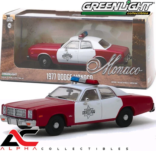 GREENLIGHT 86573 1:43 1977 DODGE MONACO "FINCHBURG COUNTY SHERIFF" - Image 1 of 1