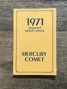 1971 Mercury Comet Registered Owner's Manual - Free Shipping - Picture 1 of 5