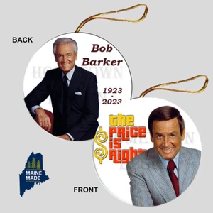 BOB BARKER Memorial Christmas Ornament - Collectible Gift Tribute Price is Right - Picture 1 of 1