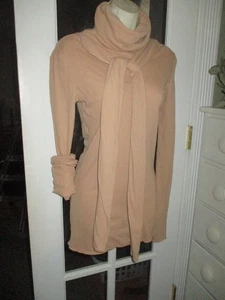 NWT ZARA WOMAN COMBINATION KNIT DRESS SHIRT Sand MEDIUM NWT - Picture 1 of 5