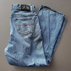 VINTAGE Structure Loose Fit Men's Jeans Size 36X32 Light Wash Blue Loose Denim - Picture 1 of 19