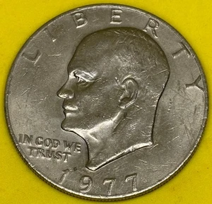 1977 D Eisenhower Ike Dollar Coin Ungraded X5 - Picture 1 of 4