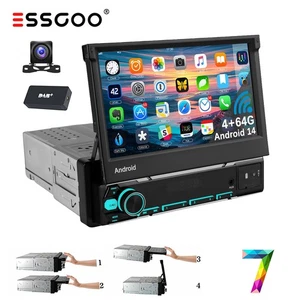 DAB+4G+64G Apple CarPlay 1 DIN 7" Autoradio Display GPS KAM FM mit Ausfahrbarem - Bild 1 von 12