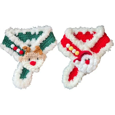 Bufanda de Navidad para Perro Mascota Bufanda Tejida Disfraces de Navidad Ajustable Camino para Perro Foto 1 de 4
