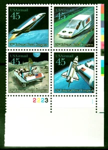 #C122-125 - 45c Universal Postal Congress - Future Mail - MNH - Plate Block of 4 - Bild 1 von 1