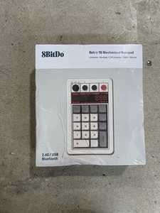 8bitdo Retro 18 Mechanical Numpad, Bluetooth/2.4G/Wired Numpad Box Damage - Picture 1 of 3