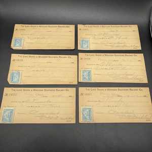 1899 LAKE SHORE & MICHIGAN SOUTHERN RAILWAY NYC FREIGHT / MILK RECEIPTS - Picture 1 of 7