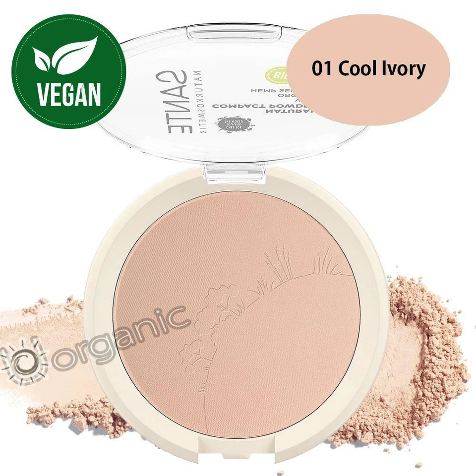 Polvo facial prensado compacto vegano natural orgánico Sante 01 marfil fresco 9 g Foto 1 de 1