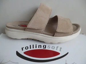 Gabor Damen Pantolette Pantoletten Sandalen Schuhe Leder beige sand 66811 - Picture 1 of 8