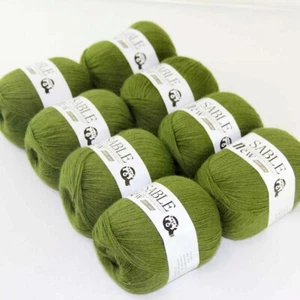 WOOL 8X50gr Super Warm Pure High Cashmere Blankets Rugs Hand Crochet Yarn 05 - Picture 1 of 12
