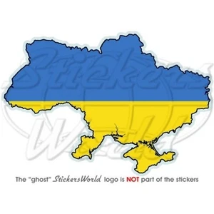UKRAINE LandKarte-Flagge, Ukrainische Karte-Fahne Auto Aufkleber Vinyl Sticker - Picture 1 of 1