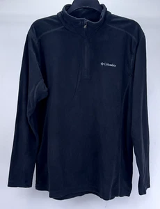 Columbia Klamm Half Zip Fleece Top, Mens Long Sleeve T Shirt Size XL, Black, New - Picture 1 of 12