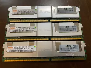 Lot of 3 Genuine HP 2GB PC2-5300F-555-11 DDR2 667MHz ECC Memory (455263-061) - Picture 1 of 4
