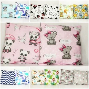 2 pack baby pillows filled patterned cushions for cot bed nursery 1 year + - Picture 1 of 70