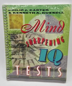 Mind Sharpening IQ Tests/Challenging IQ Tests Books Philip Carter Kenneth Russel - Picture 1 of 2