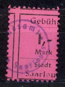Germany local revenue Saarlouis Saar fiscal Stempelmarke - Picture 1 of 1