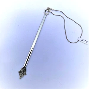 PUNTERO TORÁ YAD HECHO A MANO PLATA ESTERLINA MAGEN DAVID ESTRELLA Y FILIGRANA YEMENITA - Imagen 1 de 4