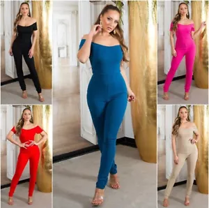 Koucla Damen Overall Jumpsuit Playsuit Off Shoulder Carmen Milax-Fashion - Bild 1 von 37