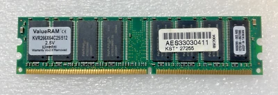 KVR 266X64C25/512  SDRAM  9932069-003.A00  512 MB DIMM 266 MHz - Image 1 of 4