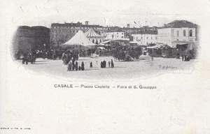 C3111) CASALE (ALESSANDRIA), PIAZZA CASTELLO, FIERA DI S. GIUSEPPE. VG. NEL 1900 - Bild 1 von 1