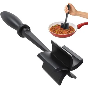 Meat Chopper Heat Resistant Masher for Ground Beef Hamburger 5 Curved Blades - Picture 1 of 6