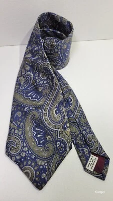Corbata de seda italiana A. Foxx Ltd, estampado paisley Foto 1 de 4