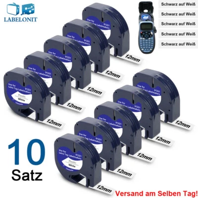 91221 Labelling Tape for Dymo Letra Tag Tape LT-100T LT-100H XR XM White 12mm 1/2" - Image 1 of 4