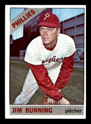 1966 Topps Baseball #435 Jim Bunning casi nuevo *f1 Foto 1 de 2