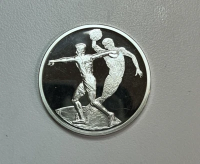 GREECE 2004 10 Euro Silver - Summer Olympics Discus Disk Throw Silver Proof - Image 1 of 4