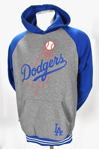 Vintage LA Dodgers Baseball Hoodie Sweatshirt Size XL Promo - Picture 1 of 11