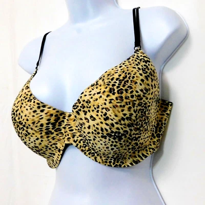 WACOAL Sujetador Camiseta Suave 38D Sin Costuras Sin Etiquetas Sin Costuras Estampado Leopardo 85680 Foto 1 de 4